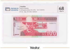 100 Долларов ND (1993) Намибия PG 68+ UNC