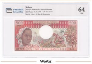 500 Франков 1978 Габон PG 64 UNC